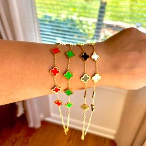 Copy four leaves bracelets 18k Gold plated stainless steel